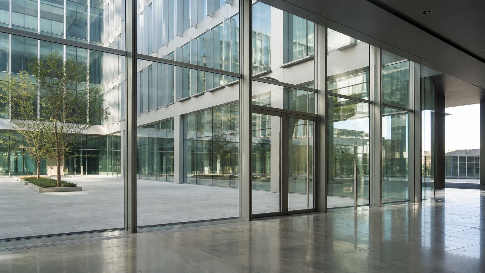 Contemporary building in the financial sector