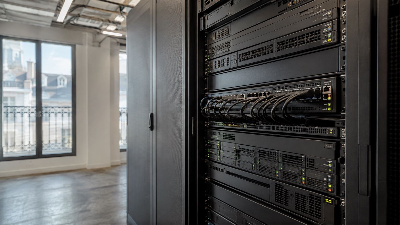Server rack and communications infrastructure