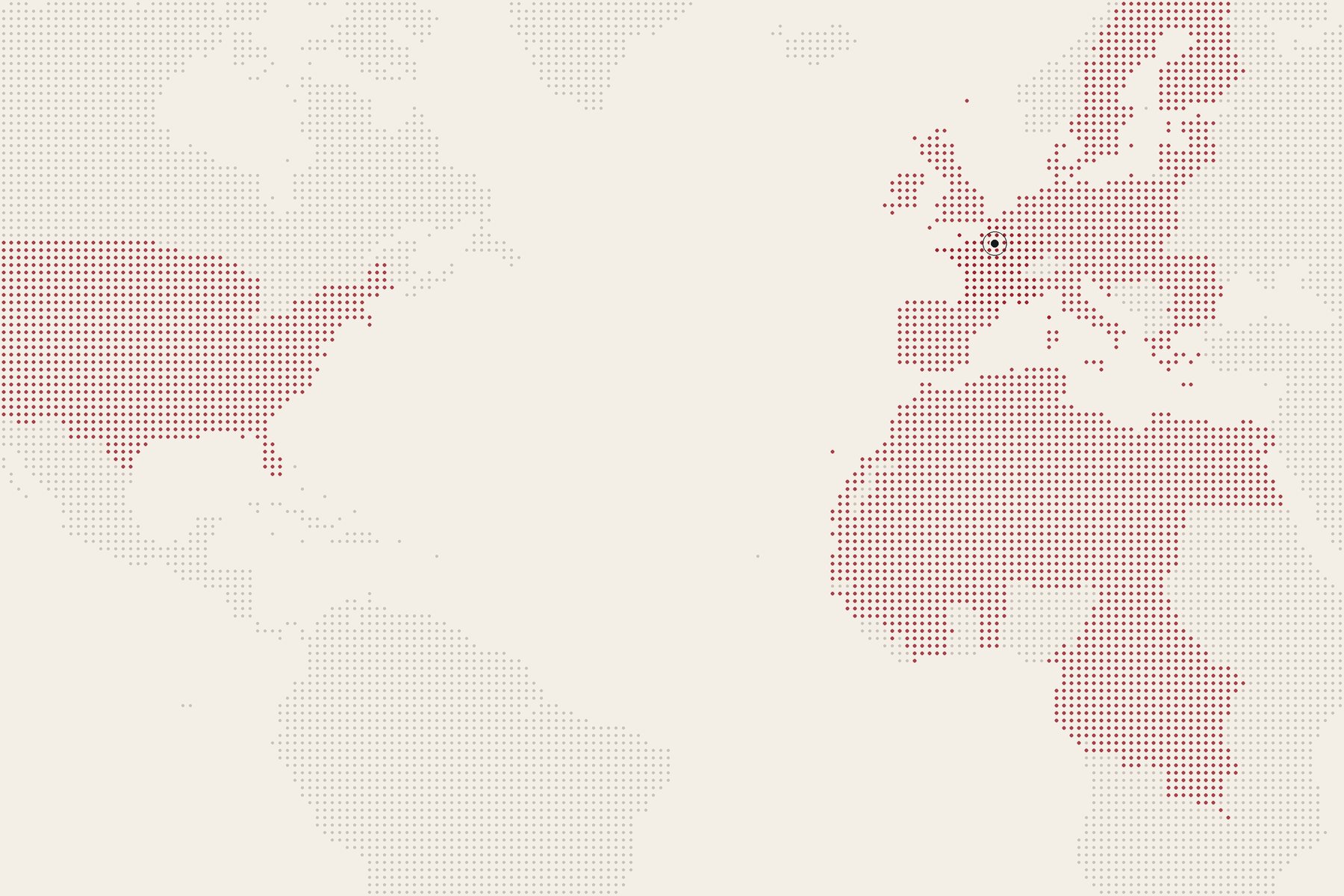 World map: France and Paris, Europe, the United Kingdom, North Africa and the OHADA area, the United States