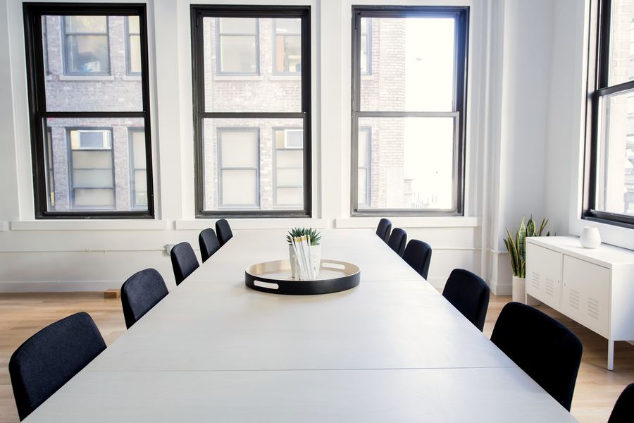 Meeting table in a Parisian interior